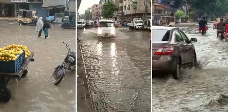 Karachi heavy rain urban flooding power outage