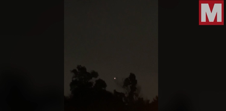 ufo mysterious lights formation night sky footage