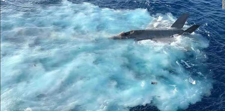 Video, images, US Navy, stealth fighter jet crash, south china sea